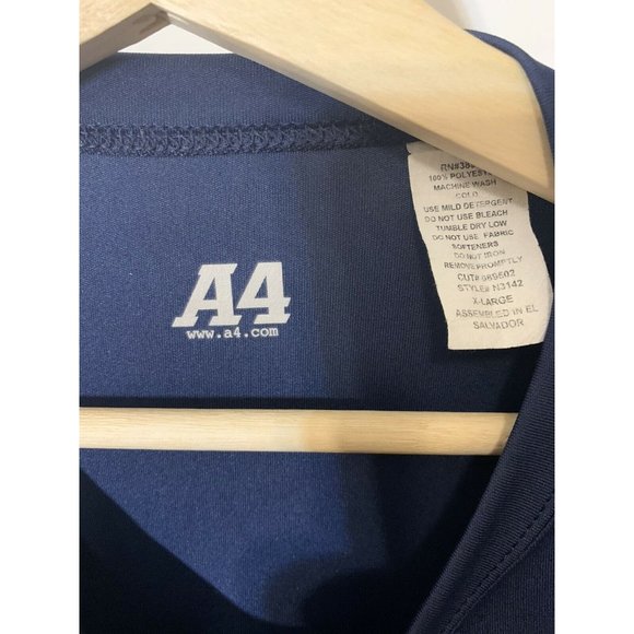 A4.com E‎ Train T Shirt Mens Blue Sz XL BASEBALL No 75 - Picture 2 of 5